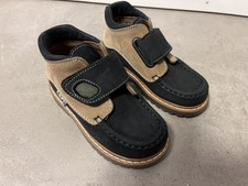 Schöne Kinderschuhe Gr.24 von Lepi m.Klettverschl. dunkelblau-beige *Neu