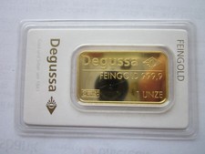 Goldbarren __ 1 Unze __ im Blister von Degussa (geprägt)