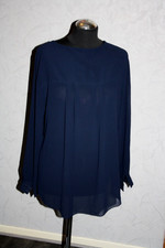 Tunika/Bluse in Gr. XL von Pink, Polyester, dunkelblau