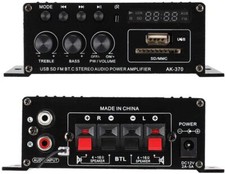 HiFi Digital Audio Amplifier, AK370 12V HiFi-Leistungsverstärker, mit LED-Anzeig