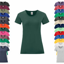Fruit of the Loom Damen T-Shirt LADIES ICONIC T Kurzarm Rundhals Neu F131