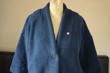 Maloja Kurzmantel Jacke flauschig Faserpelz dunkelblau Damen Gr. M 3/4 Arm