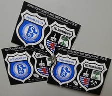 Gelsenkirchen Schalke 6x Aufkleber (3x2) Wappen Signet Stadt Club Kult 80er