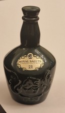 Chivas Royal Salute 21 Jahre alt 5cl grünes Porzellan schottische Whiskyflasche LEER