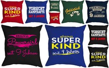 9.Geburtstag Kissen Kinder Sprüche Kissen 9 Jahr Deko Kuschelkissen Kinderkissen