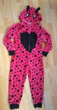 Kuschelanzug Jumpsuit Mädchen Gr.110/116 Käfer Neuwertig