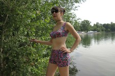 Bikini 2Teiler Badeanzug Original 60er TRUE VINTAGE 60s women's bath suit