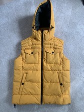 Steppweste S.Oliver Herren M senfgelb mit abn. Kapuze (warm)