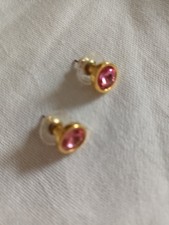wunderschöne SWAROVSKI Ohrringe goldfarben / rosa Ohrstecker
