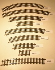 Fleischmann HO  Gebogene Modellgleise 6020,6024,6030 usw., neu u. gebr.,einzeln 