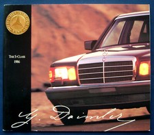 Prospekt brochure 1986 Mercedes Benz S Class (USA)  560SL