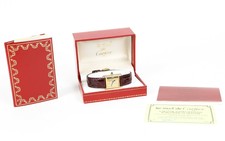 Must de Cartier, Paris-Damen Silber & Vergoldet Tank Automatik Armbanduhr