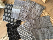 ❤️ 7 tolle Kissenhüllen Scandi-Style, Grau/Creme, Topzustand❤️