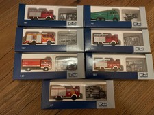 7 x Rietze Konvolut Einsatzfahrzeuge LKW | Feuerwehr, Polizei | 1:87
