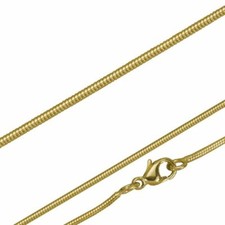 925 Silber vergoldet Schlangenkette 40 - 45 - 50 cm neu echt Sterlingsilber