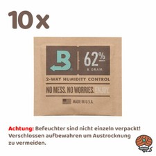 10 x Boveda (Klein) 62% RH, Pack à 8 g Befeuchter