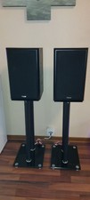2x Magnat Monitor Supreme 200  schwarz 2x 180 Watt mit Lautsprecherständer Glas