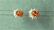 Bernsteinohrstecker Motiv Sonne - Naturbernstein 925er Silber - Bernsteinschmuck