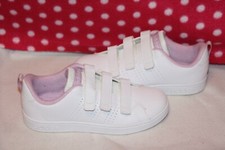 NEU * ADIDAS Sport Hallenschuhe Sneaker Schuhe Gr.35 weiß rosa Klettverschluß