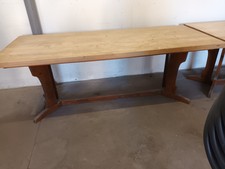 Tisch mit massiver Ahornplatte, 200 x 78 cm 