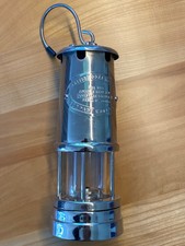 Top! Hockley Lamp Grubenlampe, Aluminium mit vernickeltem Oberteil, Höhe 220 mm