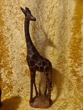 Alte schöne Holzfigur Giraffe tolle Farbe und Handwerkskunst 