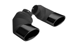 Duplex Endrohr Auspuffblende für Mercedes W211 E-Klasse 120x80mm schwarz