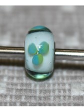 original Trollbeads GLAS-Charm/ Element TGLBE-10012 *EISBLAUE BLUME* *MUSEUM*
