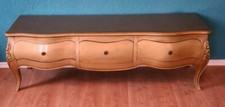 TV SCHRANK KOMMODE SIDEBOARD LOWBOARD HOLZ ANTIKER GOLDTON 3 SCHÜBE B161 