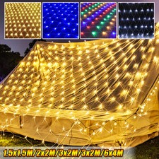 3x2m 6x4m LED Lichternetz Lichtervorhang Lichterkette Innen Außen Wasserdicht DE