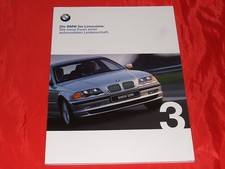 BMW 3er E46 Limousine 316i 318i 320i 323i 328i 320d 330d Prospekt Brochure 1999