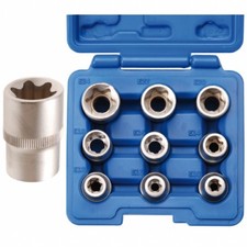 Steckschlüsseleinsätze für E-Profil, E10-E24, 12,5 (1/2), 9-tlg. BGS Germany