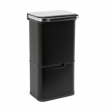 B-Ware Sensor-Mülleimer Mülltrenner 60L Abfalleimer Papierkorb Müllkübel Schwarz