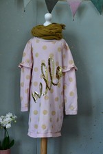 °° Monsoon °° Sweat Kleid °° Pailletten °° Tupfer °° Gr. 152cm °°