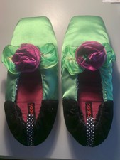 PIA rennt handgenähte Hausschuhe Samt Seide Leder - NEU!!!