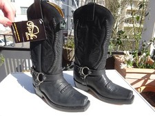 RANCHO 1562 Schuhe Biker Cowboy Stiefel Leder Goodyear Welted Mexico Gr.36 Neuw