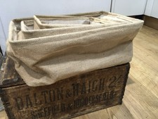 3er Set zusammenklappbare Aufbewahrungskörbe hessisch faltbar stapelbar Organizer Display