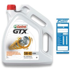 5L Castrol Motoröl GTX 5W-40 ACEA A3/B4 BMW LL-01 VW 502.00 505.00 MB 229.3 Öl