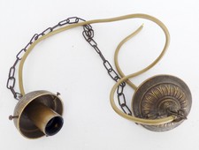 Lampen Fassung Metall Nostalgie Pendel E14 Kette u. Kabel Patina Vintage Landhau