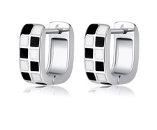 925 Silber Ohrringe Schwarz Silber Herzmotiv für Damen Frauen MOTIVAUSWAHL