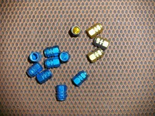 12 x ventilkappen auto Moped roller fahrad blau gelb