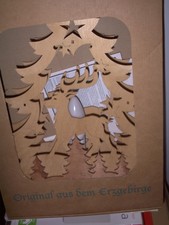 Fensterbild beleuchtet Erzgebirge Weihnachten