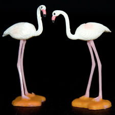 FLAMINGOS ZZ RIESEN ZOO TIERFIGUR HANDBEMALT W. GERMANY 70er BEKANNT. HERSTELLER