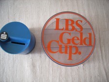 Spardosen, runde LBS Geld Cup,Spardose. Stadtsparkasse MS abschließbar o. Schl.