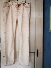 w.NEU`Heine`Damen RöhrenJeans StoffHose Denim Baumwolle Stretch Beige Gr.42