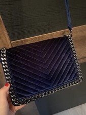 Blaue Samt Tasche ALDO