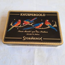 Ältere Blechdose, Stollwerk, Knuspergold Pralinen,  - 1993?