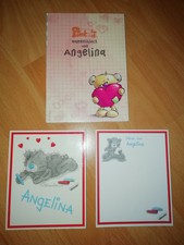 3x Memo Hefte personalisiert Angelina Notizblöcke Namensblock