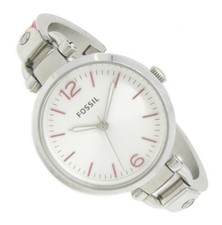 Fossil Georgia Damen Armbanduhr Pink Rosa Leder ES-3258 5ATM Batterie neu N63