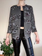 schöne Jacke/Blazer, grau mit Blumenmuster, Gr.S, sehr gut erhalten!